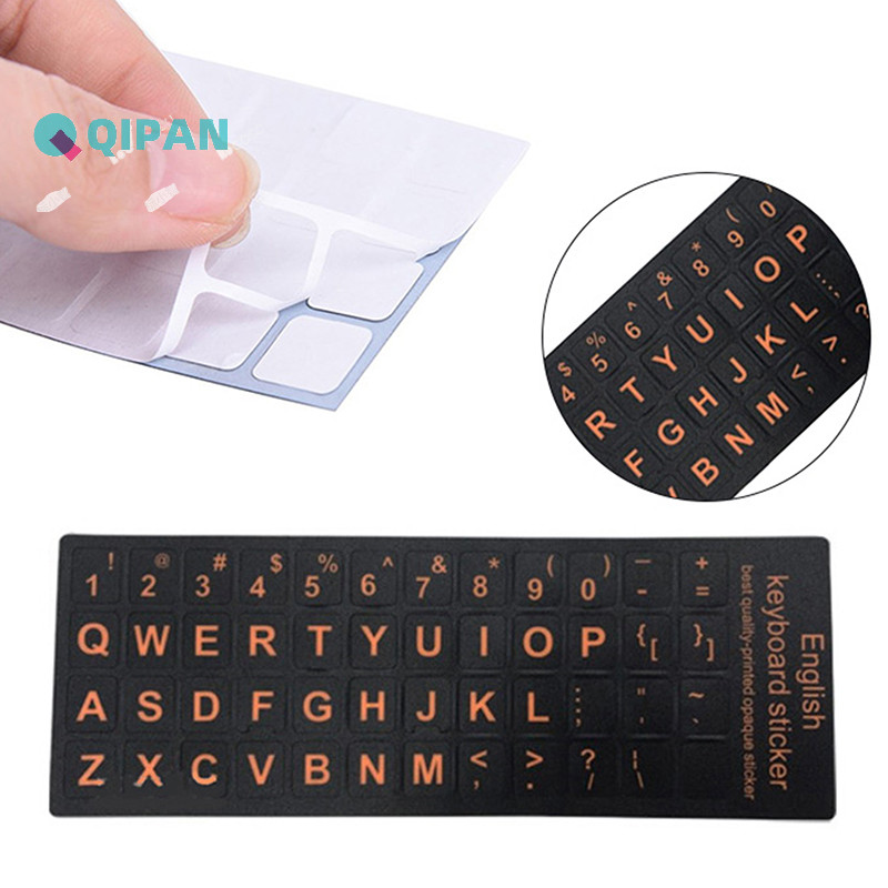 [QIPAN] English Keyboard Stickers Letter Alphabet Layout Sticker For ...