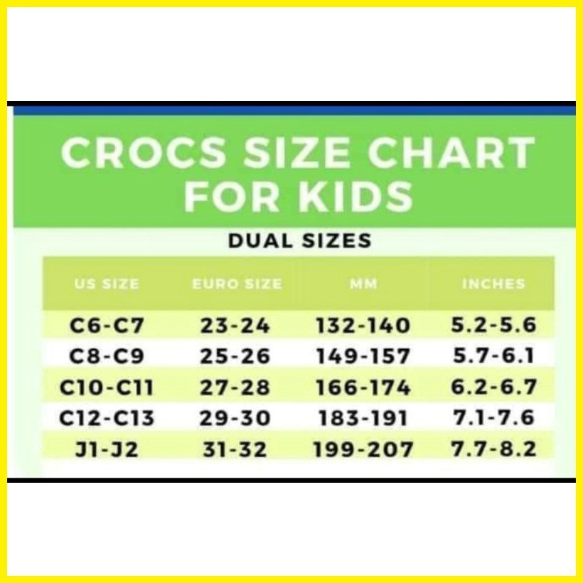 Crocs c7 size in cm best sale