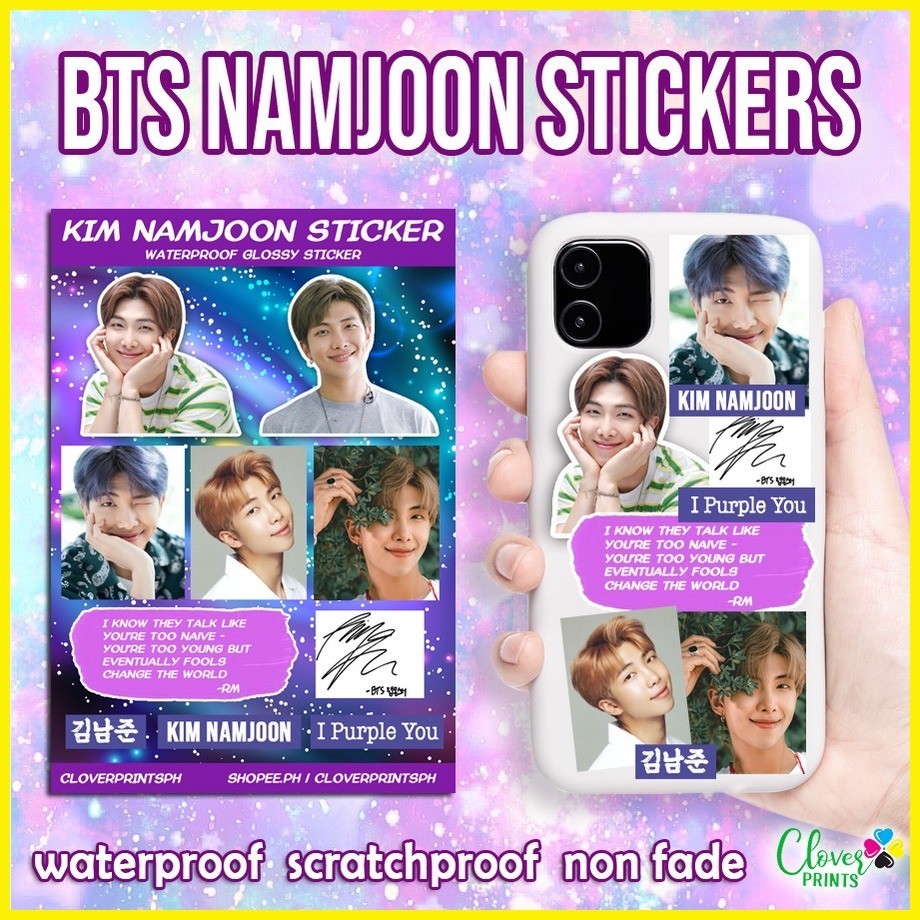 ⭐ BTS Kim Namjoon (Rap Monster) Sticker Set / Rapmonster Stickers / BTS ...