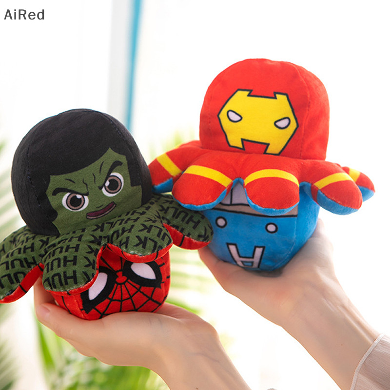 AiRed Flip Octopus Avengers Iron Man Spiderman Plush Toy Reversible ...