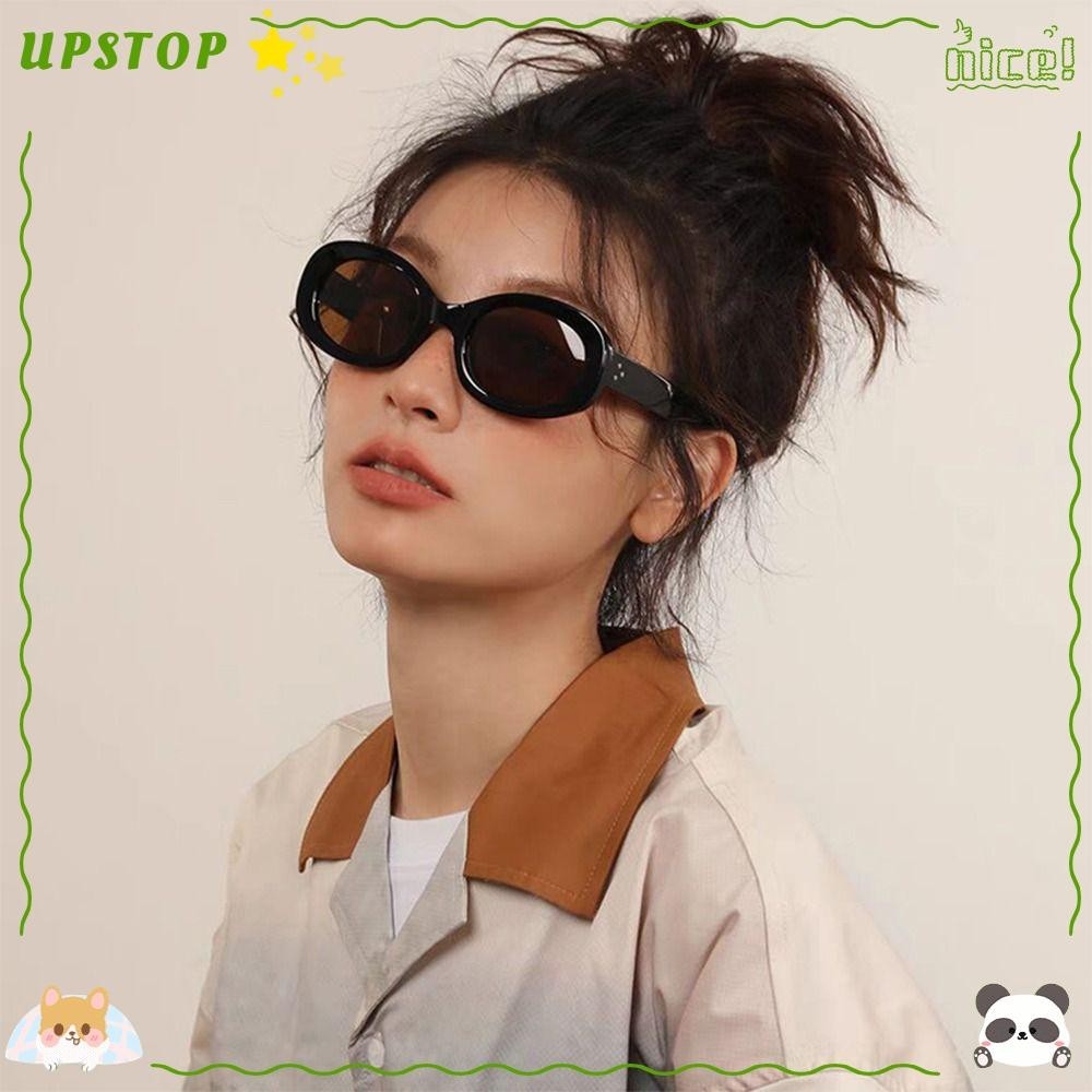 Upstopbo Oval Sunglasses Vintage 2024 90s Glasses Trendy Summer