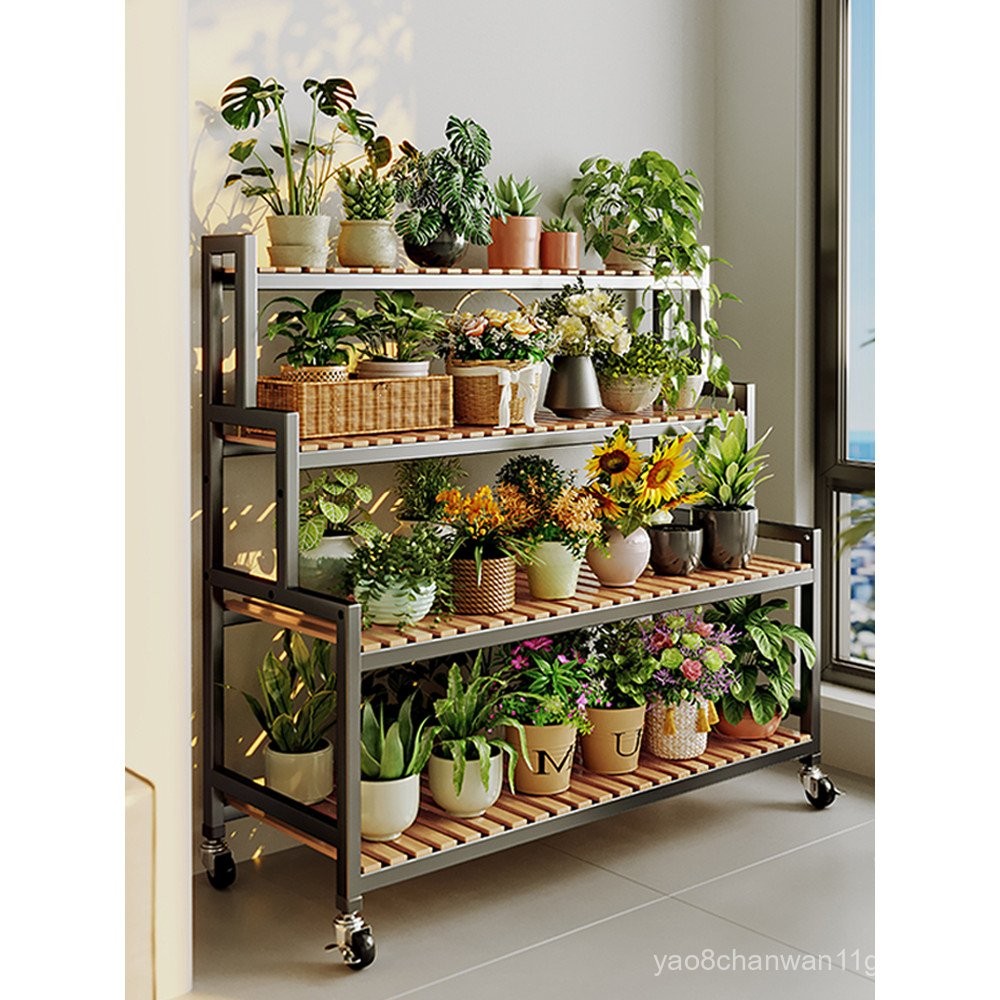 Flower Stand Storage Rack Balcony Flower Stand Living Room Floor ...