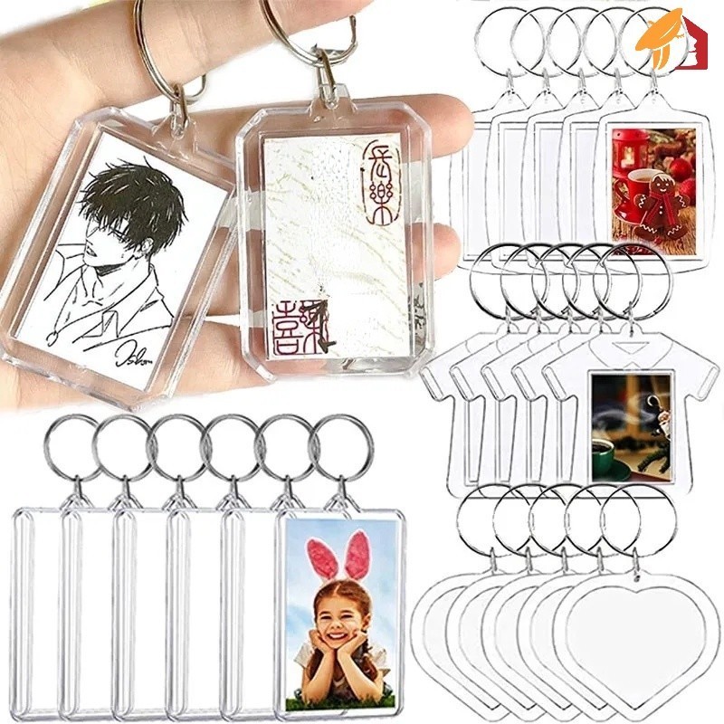 Creative Blank Keyring - Transparent Photo Frame Keychain - Crylic ...