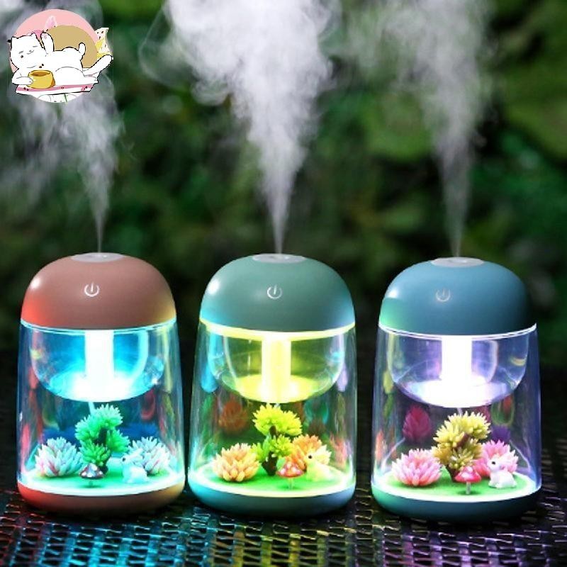 Plant Landscape Humidifier Bedroom Rain Humidifiers Small Quiet Cool ...
