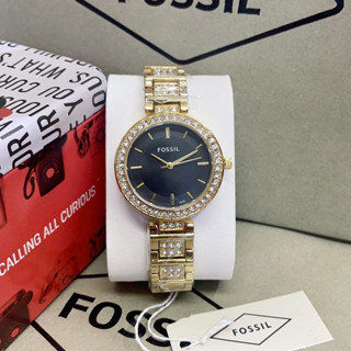 ♞fossil watch with diamond in face and strap fashion watch for women ...