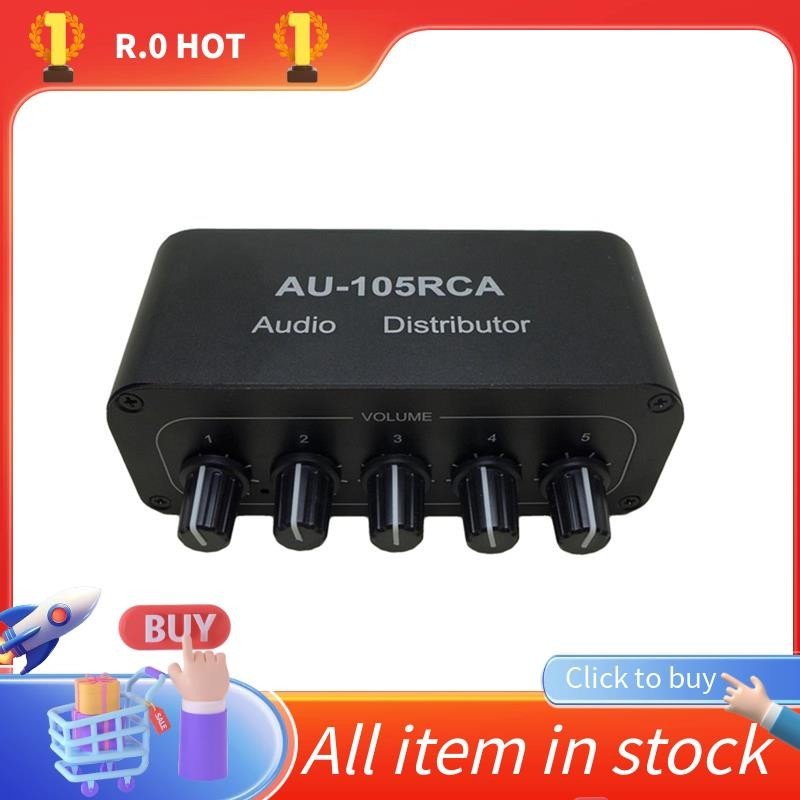 Stereo Audio Mixer 1 Input 5 Output Multi-Channel Audio Source ...