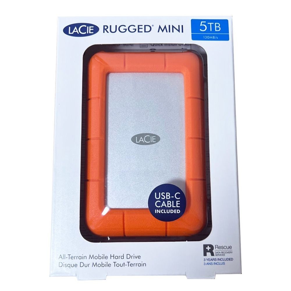 LaCie Rugged Mini 5TB External HDD (STJJ5000400) - All-Terrain Mobile ...