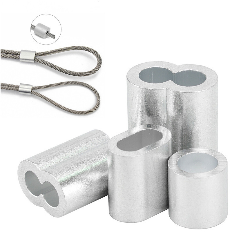 200Pcs Aluminum Crimping Loop Sleeve For 5/64