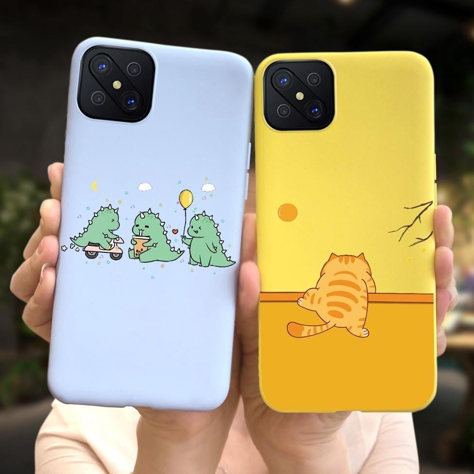 EuoDuo Cover Cordino per Oppo Reno4 Z 5G / Oppo Reno 4Z 5G Cellulare Laccetto Custodia Colore Carino Silicone TPU Antiurto Protettivo Regolabile Collana Case - Blu