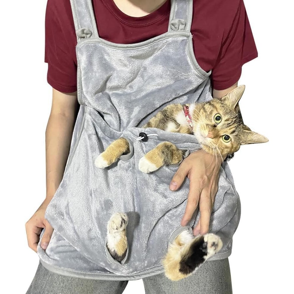 Cat Carrier Apron with Holes, Apron Cat Wrap Carrier Wearable Cat