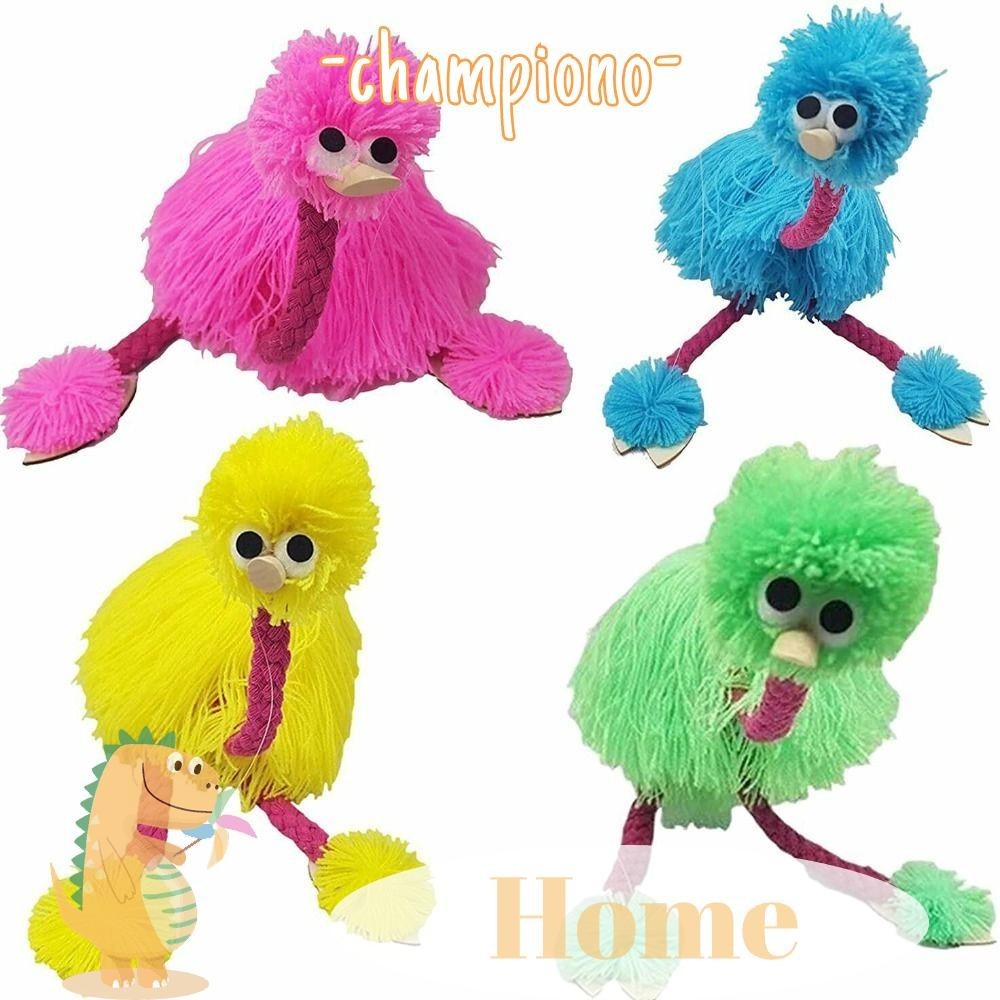 Ostrich Arionette Toy | Pull String Puppet Ostrich,Hand Ade Ostrich