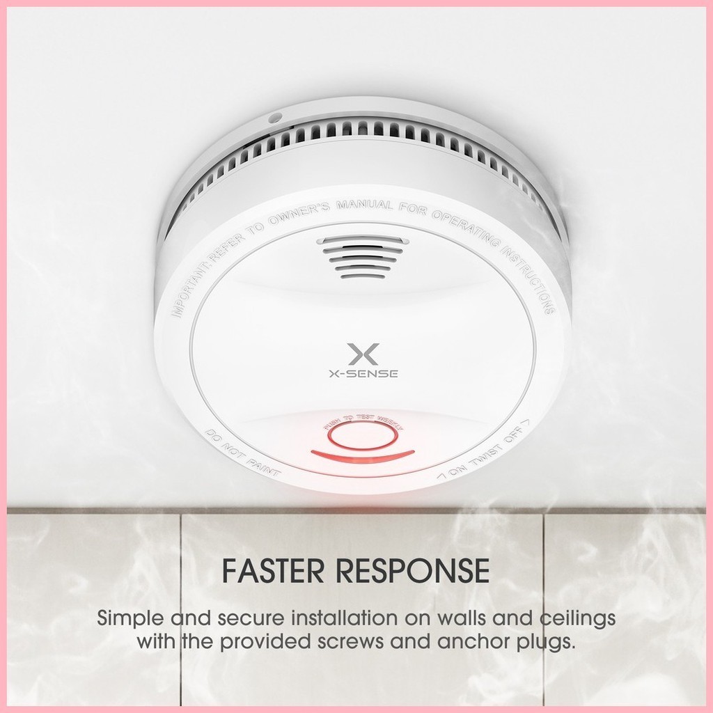X Sense Sd12 Photoelectric Smoke Alarm With 10 Year Sealed Battery Shopee Philippines 8306