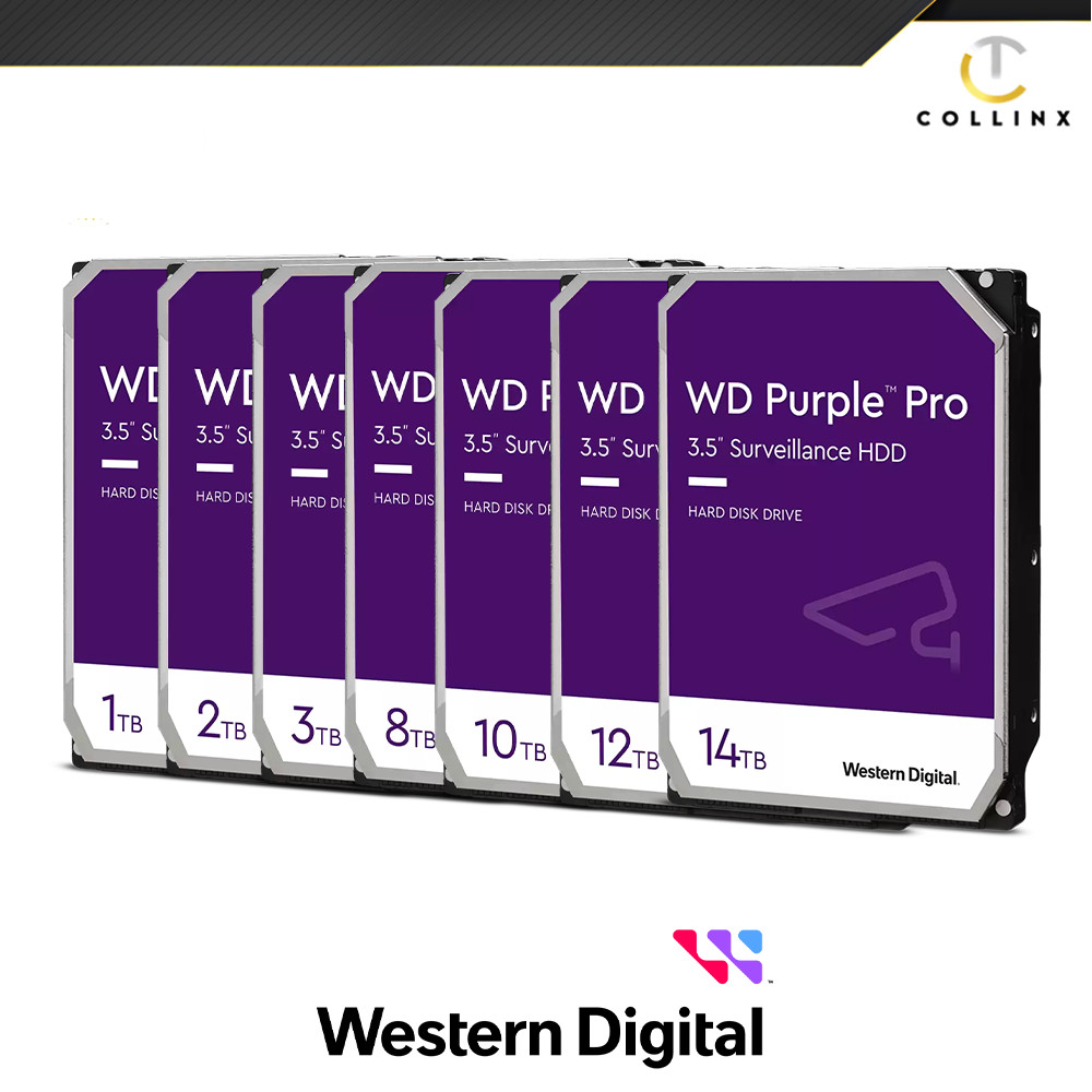 1TB 2TB 3TB Western Digital Purple Pro for CCTV hard drive | SATA 6 Gb ...