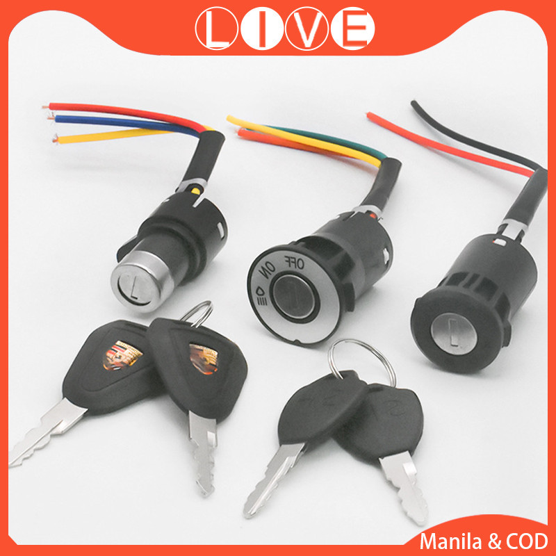 Universal Ignition Switch Key Power Lock For Ebike / 3 Wires Electric ...