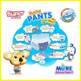 Buy Super Twins Baby Diaper Pants XXXL 36 plus 2 Online