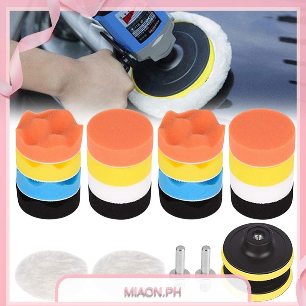 [miaon.ph] 22Pcs 3 Inch Car Polisher Pads Kit Reusable Buffer Drill Wheel Polisher Washable