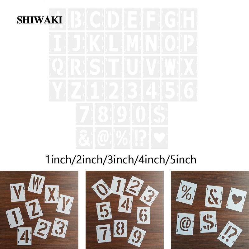 [Shiwaki] 42Pcs Letter Stencils Symbol Numbers Craft Stencils Reusable ...