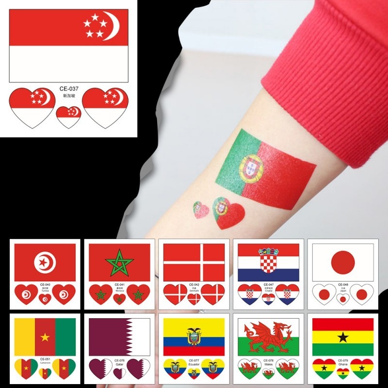 National Day Country Flag Sticker Singapore South Korea Japan Nepal ...