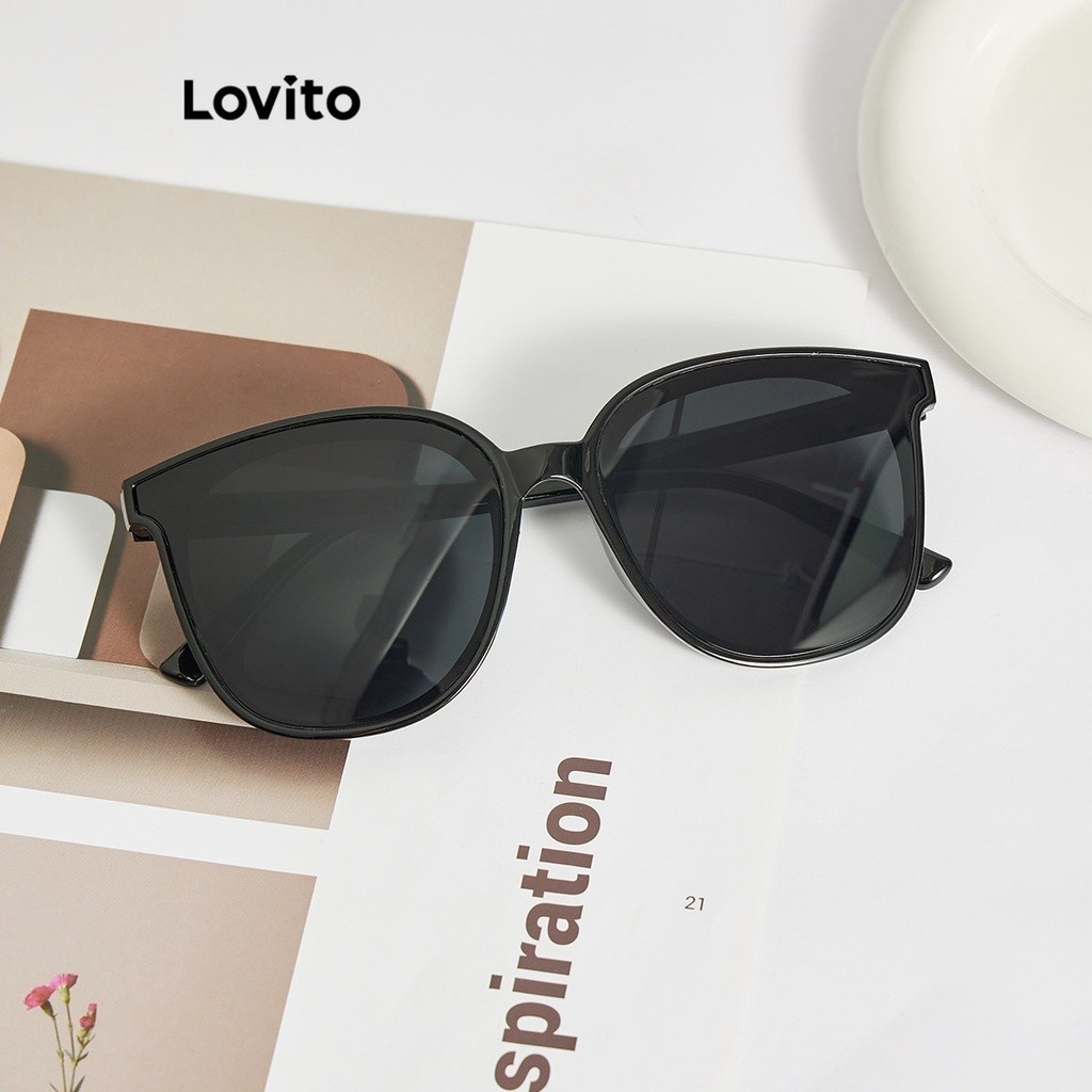 Lovito Women Basic Sunglasses L63AD249 (Black) | Shopee Philippines