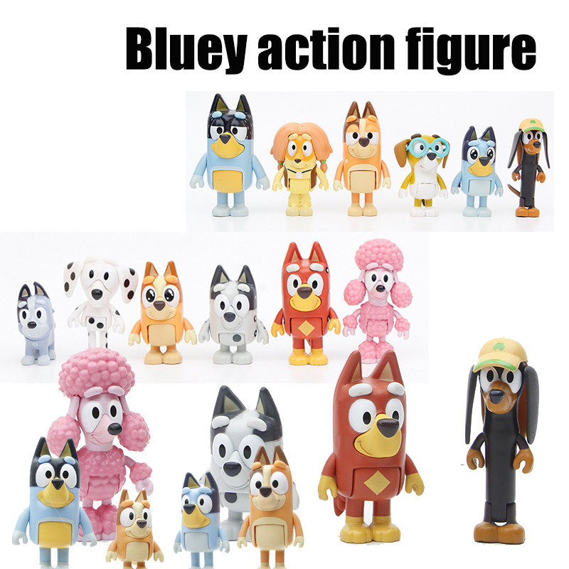 Bluey Model Decoration Bingo‘s Family Joint Movable Doll Action Figure ...