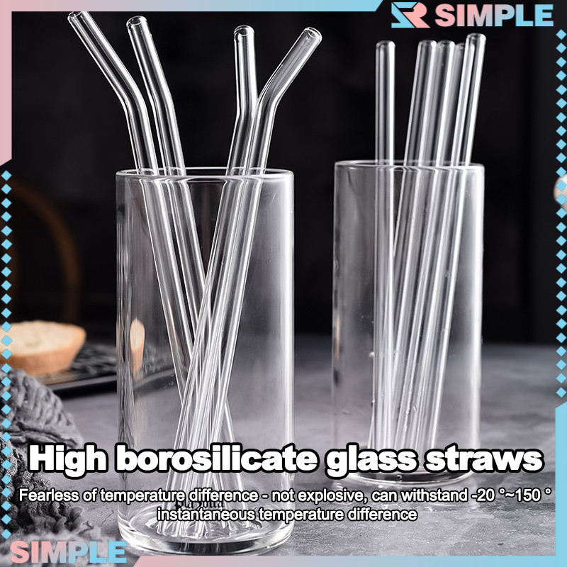 10pcs Reusable Glass Straight Pipe Elbow Pipe Elbow Pipe Borosilicate ...