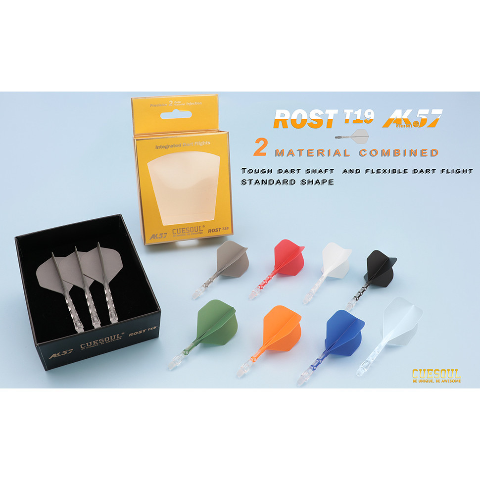 Aste E Alette Per Freccette CUESOUL ROST T19 - Set Di 3, Integrate, Forma Ad Ala Grande, Taglia S - Foto 4