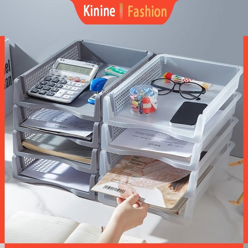 KIN Paper Letter Tray Stackable Document Tray Desk File Organizers ...