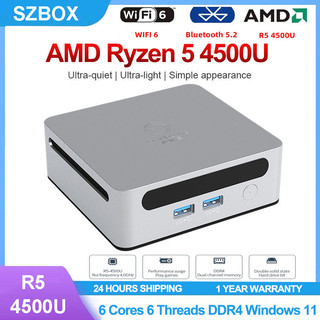 GenMachine Ren4000 AMD Ryzen 5 4500U Mini PC Windows 11Pro DDR4 3200Mhz ...