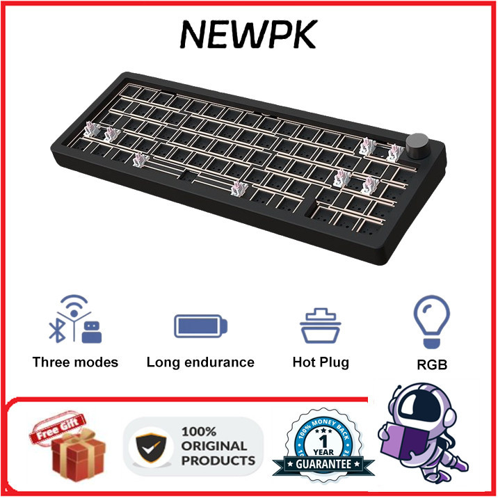 AL65 three mode mechanical keyboard kit RGB lower lamp position hot ...