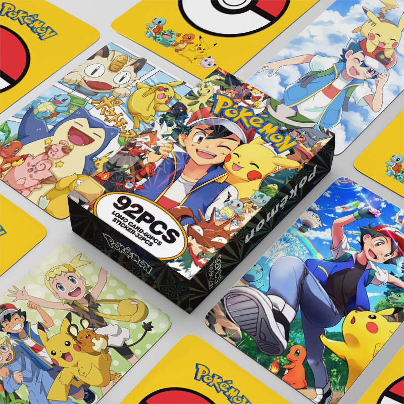 Pocket Monsters Photocard Pikachu Lomo Card Sticker 92pcs/box | Shopee ...