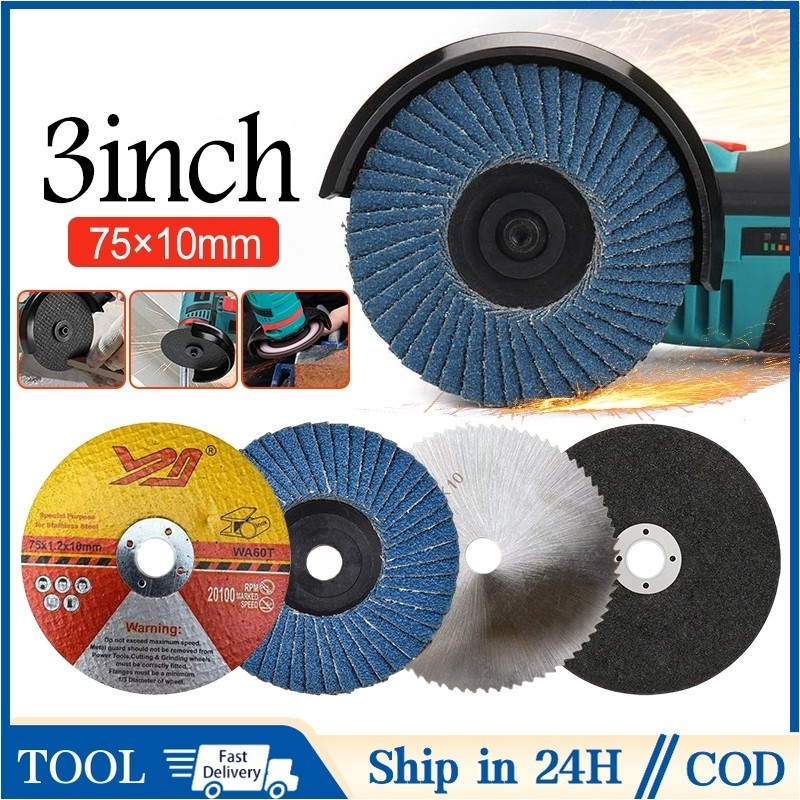 15pcs Mini Angle Grinder 75mm Grind Disc Resin 10mm Bore Cutting Disc Wheel Multifunction Power Tool Accessories Saw Blades