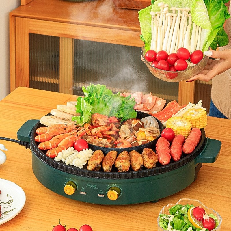 Grill and Cook Combo Pot Non-stick Large Hot Pot Multi-functional ...