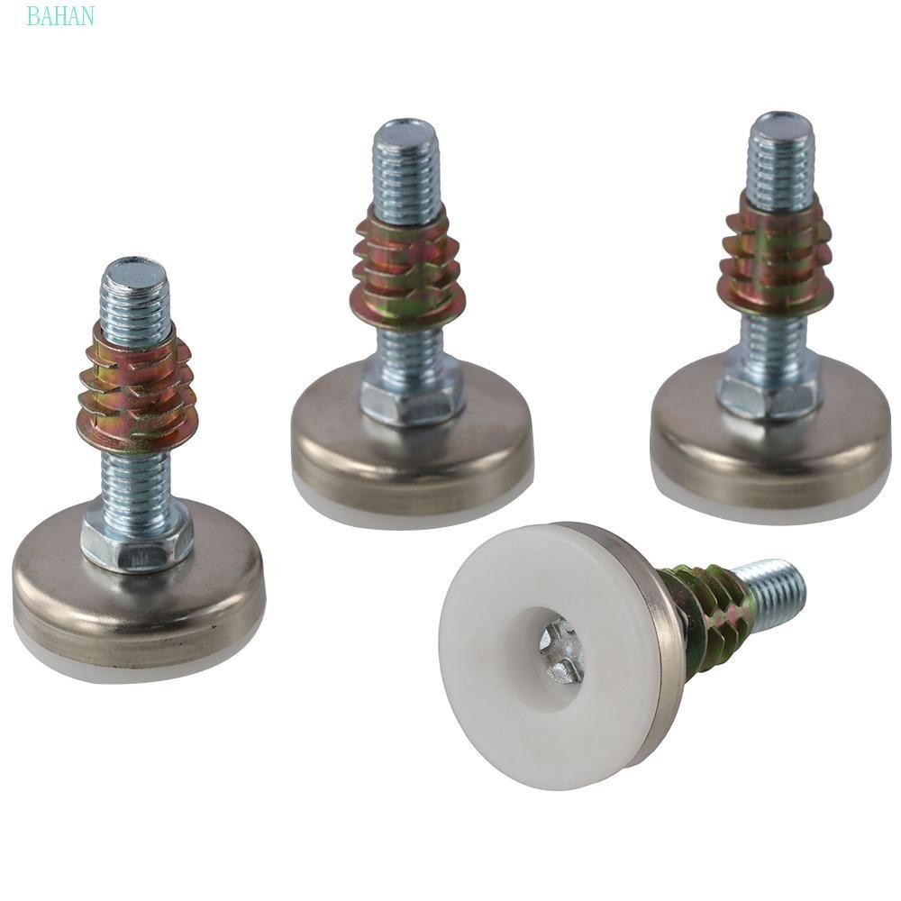 BAHAN 4 Pack Furniture Levelers, Iron Silver Furniture Leveling Feet