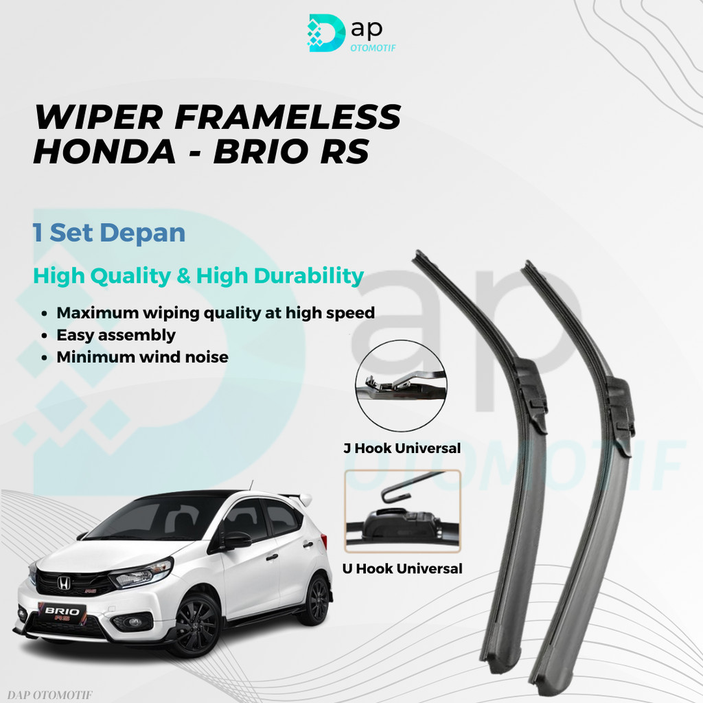 Honda Brio RS Frameless Wiper 1set Front (2Pcs) | Shopee Philippines