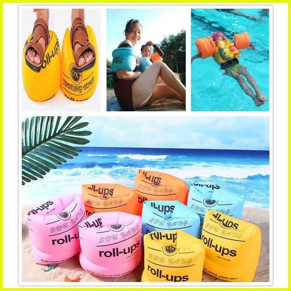 AMLESO2] 2 Pieces Arm Floaty Kids Adult PVC Inflatable Swim Floats Arm