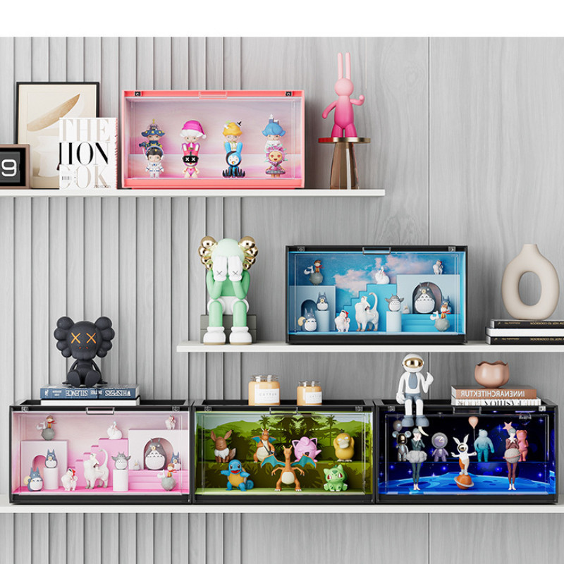Desktop Toy Storage Box Pop Mart Display Cabinet Stackable Display Box ...