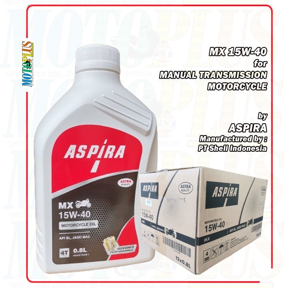 Underbone Motorcycle oil 15w40 by Aspira Manufactured by PT Shell