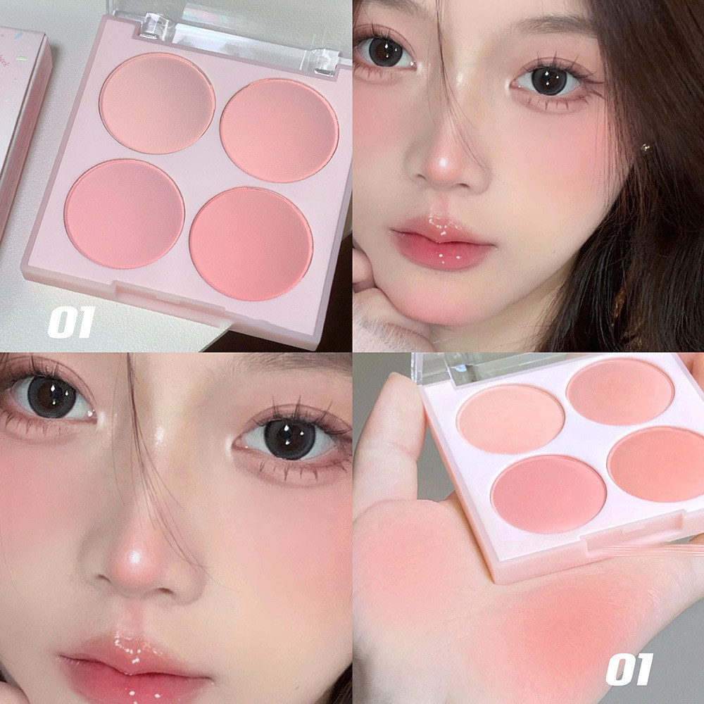 Ice Cream Four-Color Blush Matte Low Saturation Pink Expansion Color ...