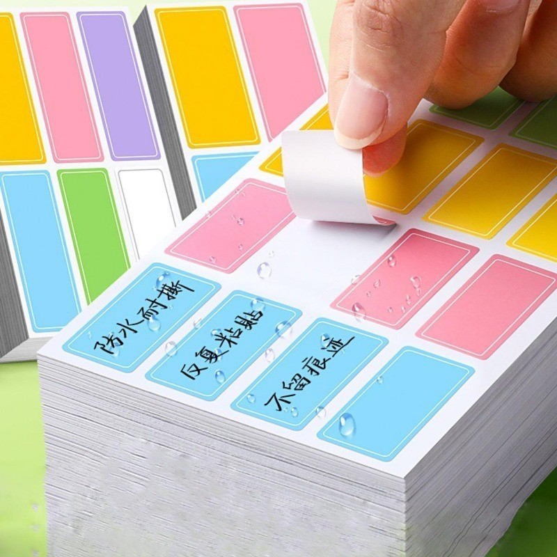 10 Sheets/Pack Colored Waterproof Label Sticker Daily Necessities ...