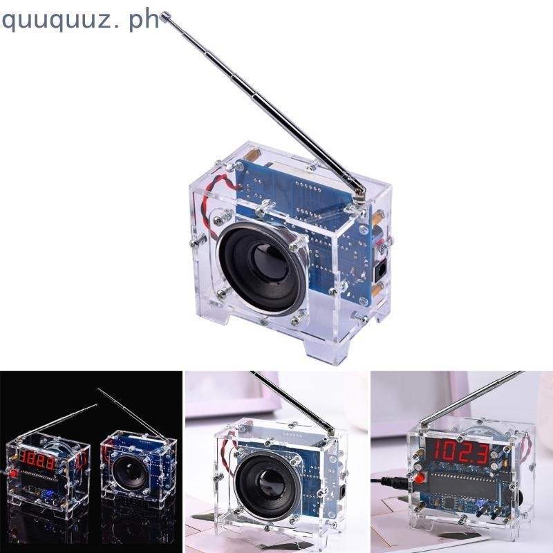 QUU DIY FM Radio Electronic Kit Adjustables Frequency 87-108MHz Digital ...