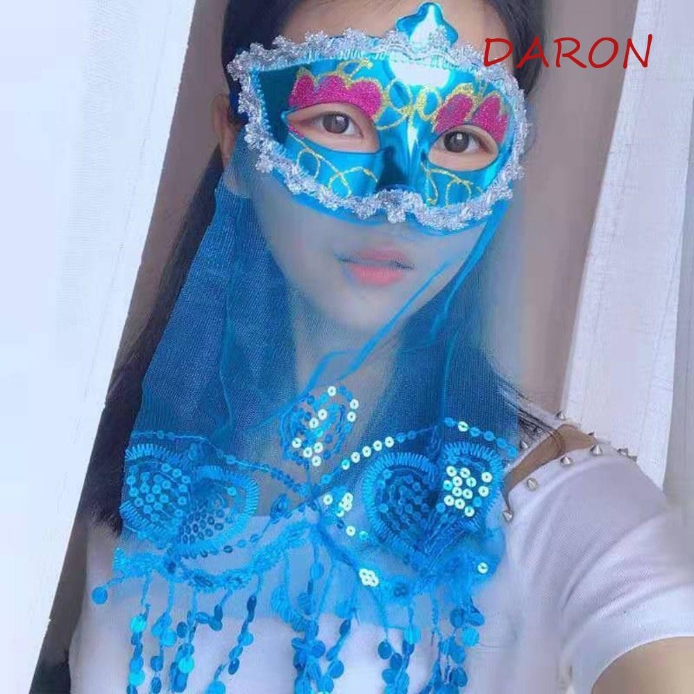 DARON Veils Mask Simple Creative Half Face Mask Venice Mask Masquerade ...