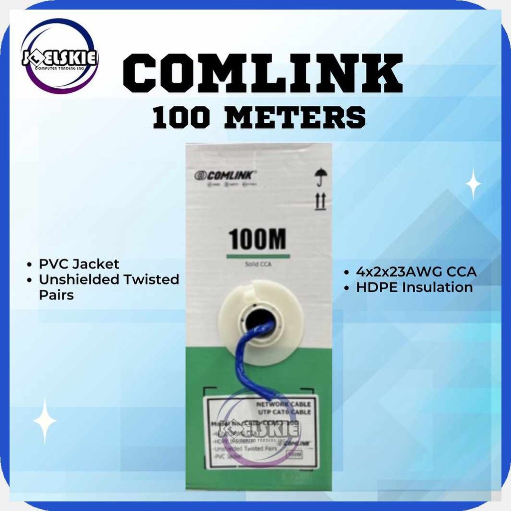 COMLINK+p~CAT6!t[UTP[w!CABLE[y!Indoor[V!(100[L!METER[D!Per[d!BOX ...