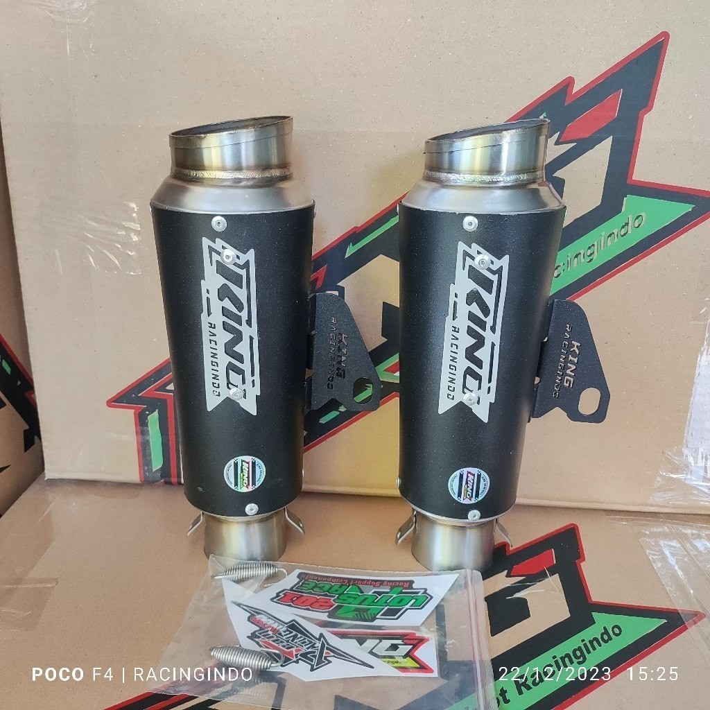 King racingindo K02 competition type exhaust inlet 50/51 mm free laser ...