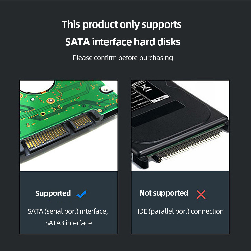2.5 Inch HDD SSD Enclosure SATA Portable Solid State Drive Box for ...