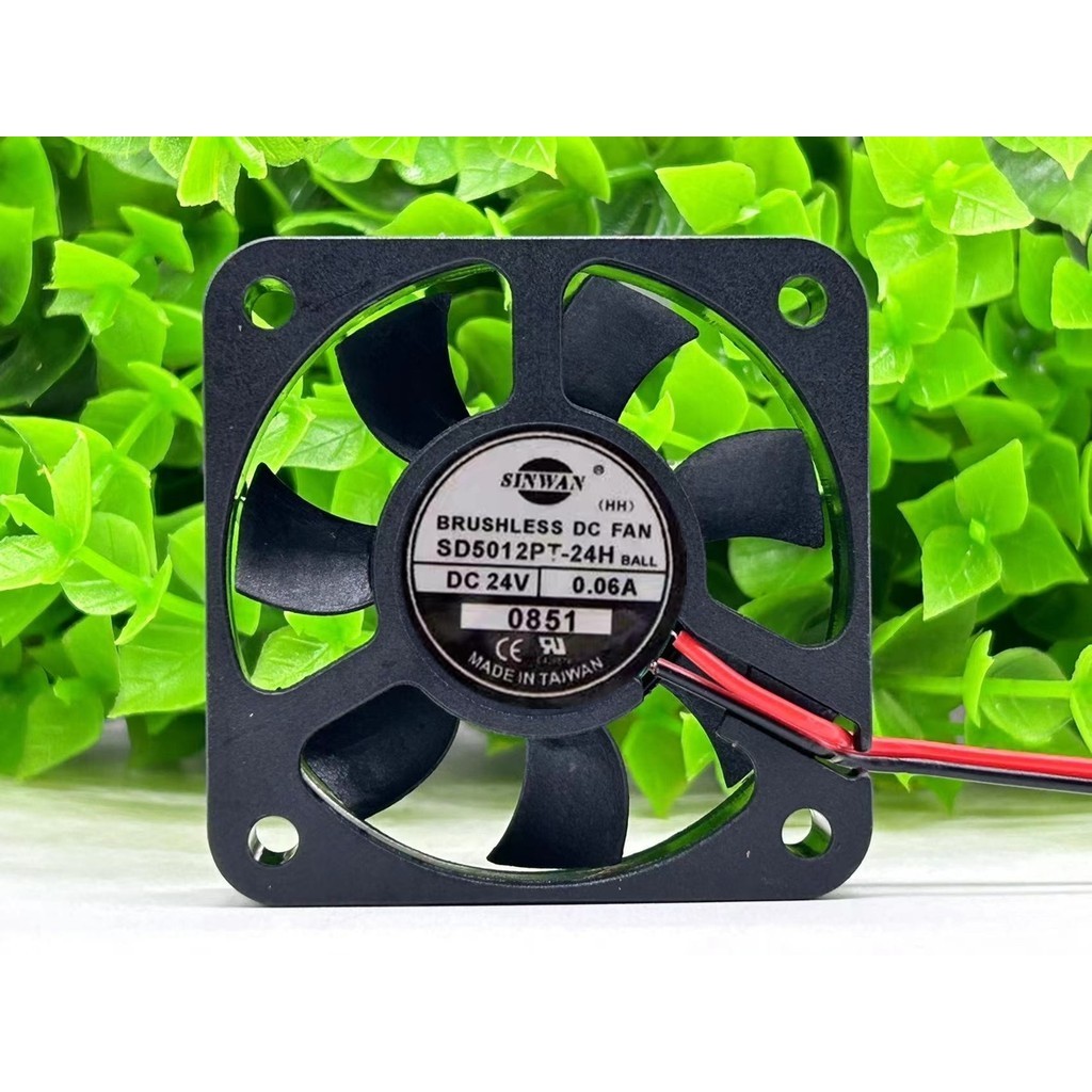 Brand New SINWAN SD5012PT-24H 24V 0.06 A 5CM 5010 Inverter Cooling Fan ...