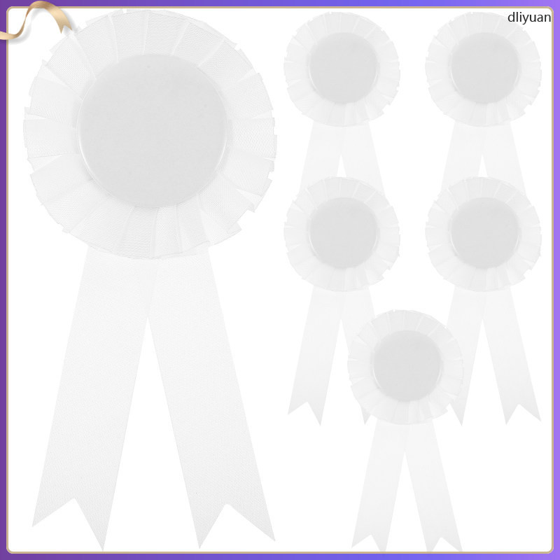 HugeDE 6 Pcs Blank Award Ribbons Rosette Ribbon Award Medals Winner...
