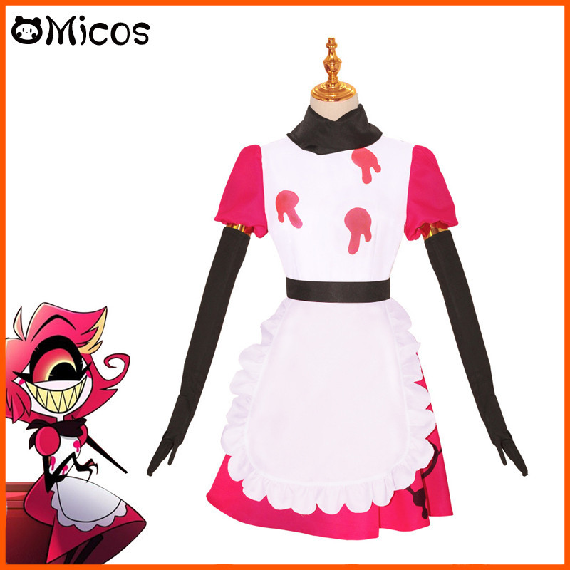 Cosplay Costume Anime Niffty Fancy Dress Outfits Halloween Carnival Party Women Maid Suit Hazbin ...