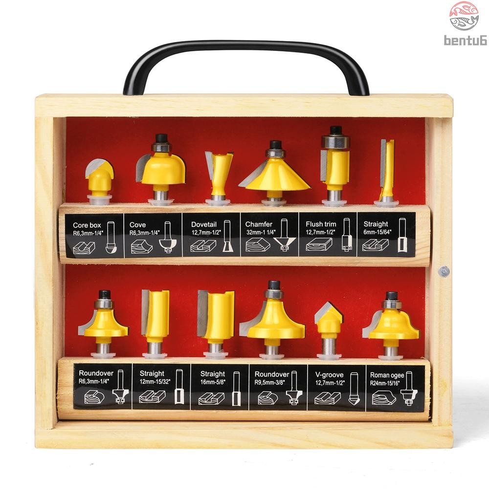 Cutter 1/4in Cutter Router Bit Set Router Bit Router Cutter 12pcs ...