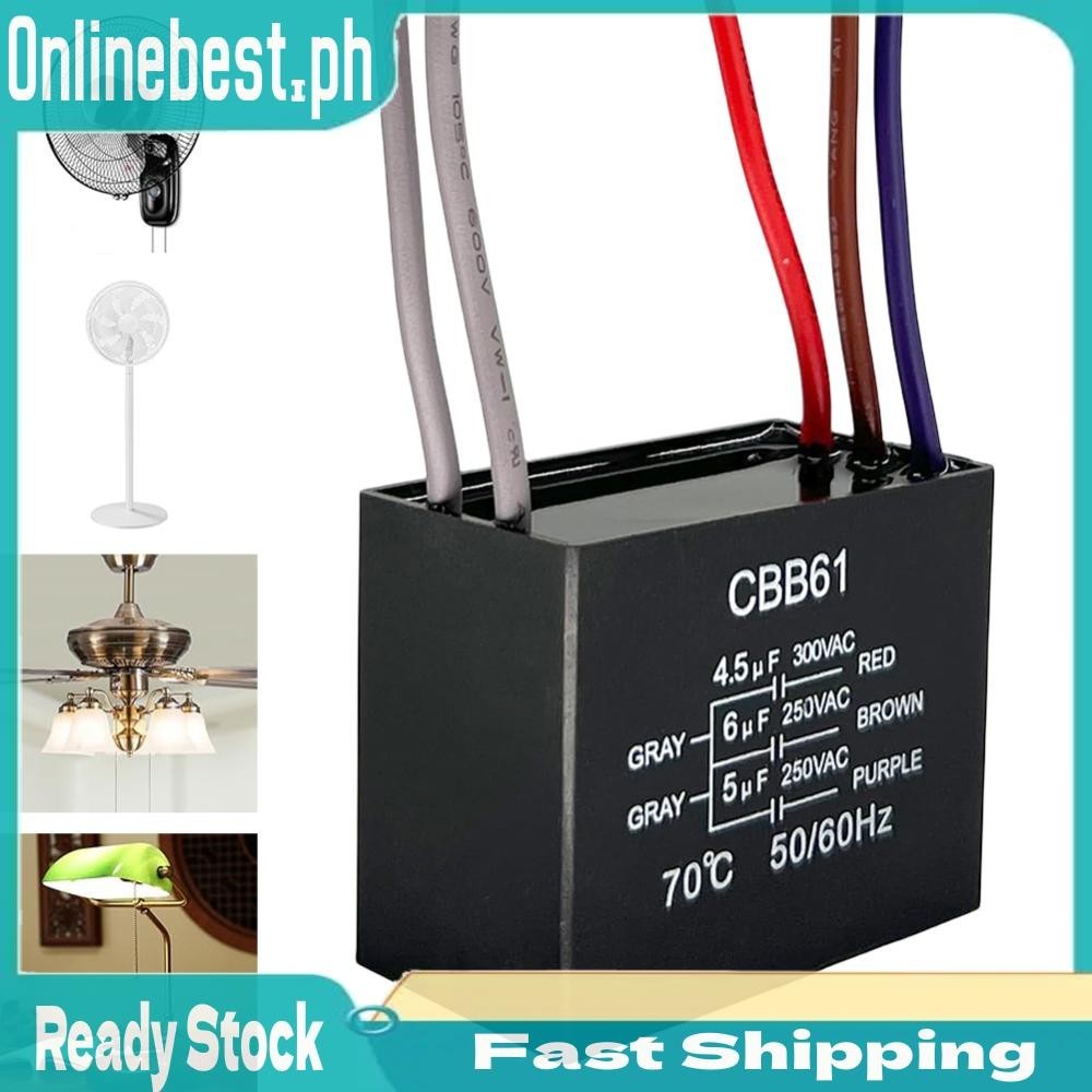 Fan Speed Control Switch Ceiling Fan Capacitor 5 Wire 250V Fan Pull ...