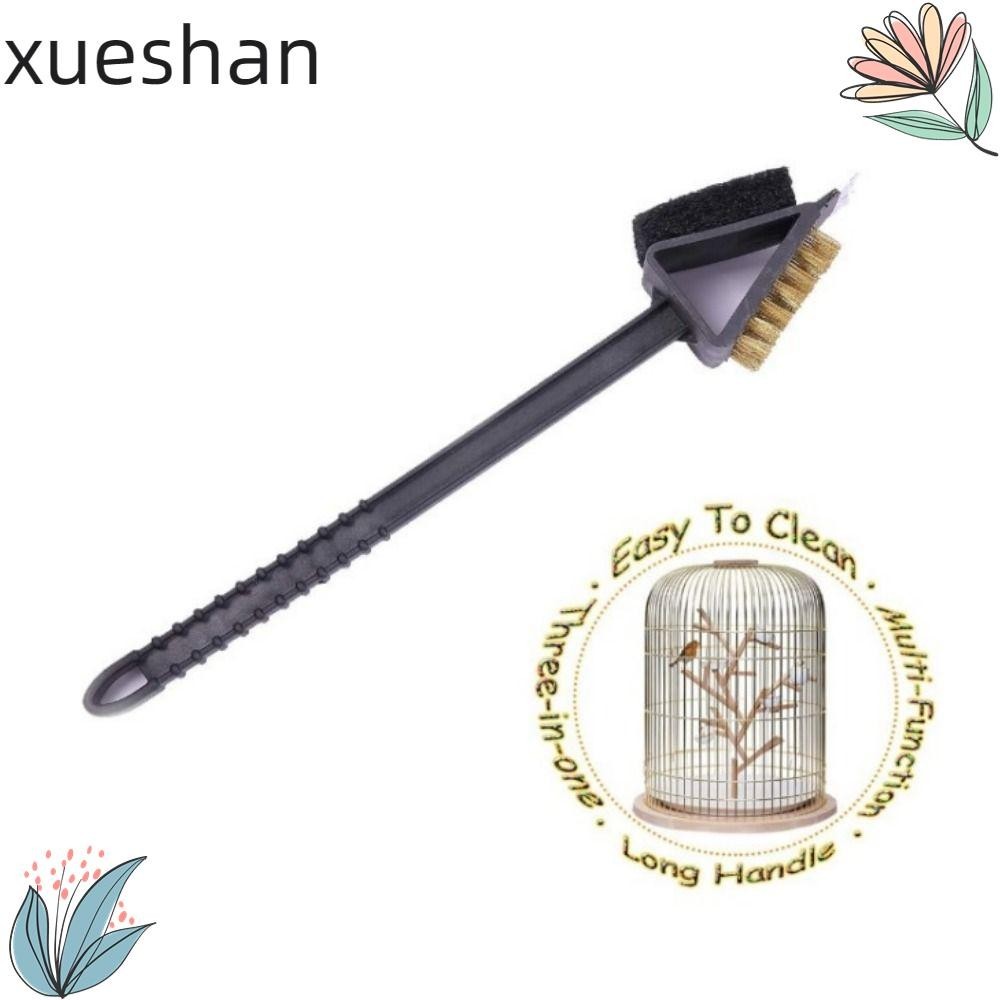 XUESHAN Bird Cage Cleaner, Black Plastic and Steel Wire Bird Cage